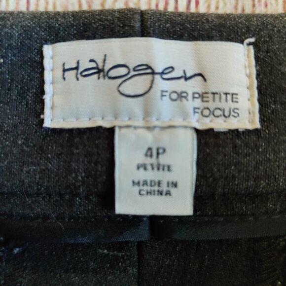 Halogen slim leg zip hem ankle pants charcoal gray sz 4P - Picture 13 of 14